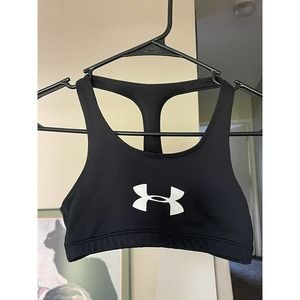 Under Armour Women’s Sports Bra Size XXS Black White Logo